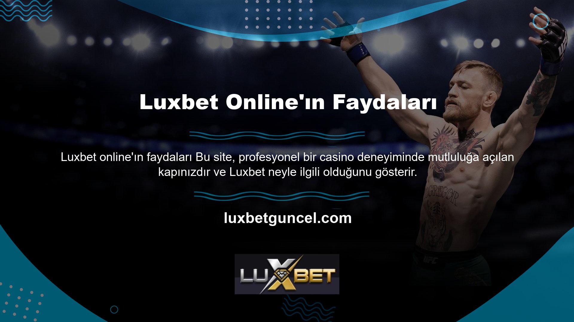 Luxbet online dünyadaki avantajları

	Gerçek oyuncular için canlı casino hizmetleri sunuyoruz