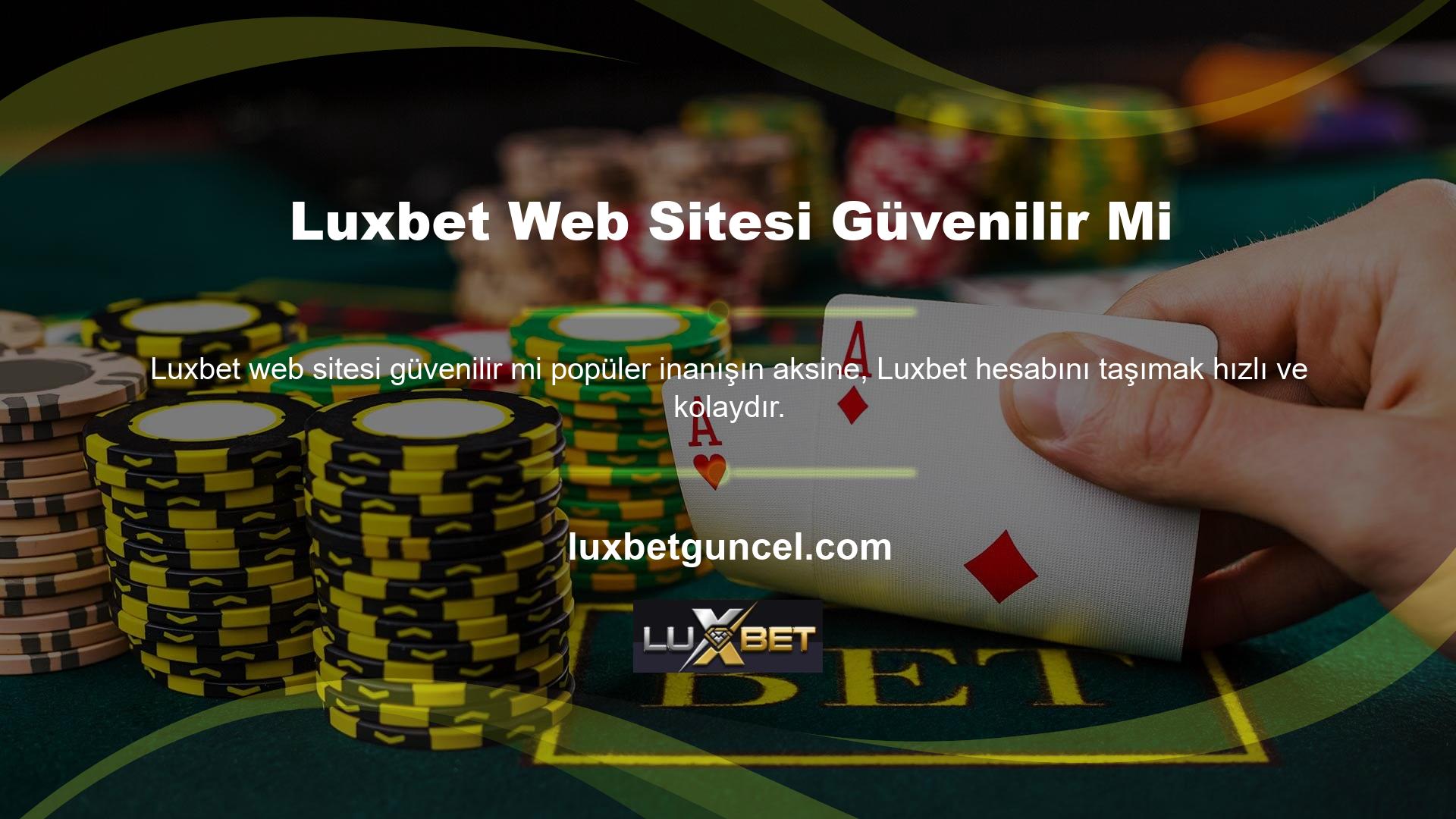 İnternet üzerinden Luxbet oynamak için üye kaydı oluşturan Luxbet çevrimiçi bahisçilerinin, belirli limitlere ulaştıktan sonra üye hesaplarına para aktarmaları gerekmektedir